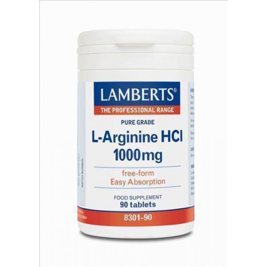 LAMBERTS L-ARGININE HCL 1000mg 90tabs