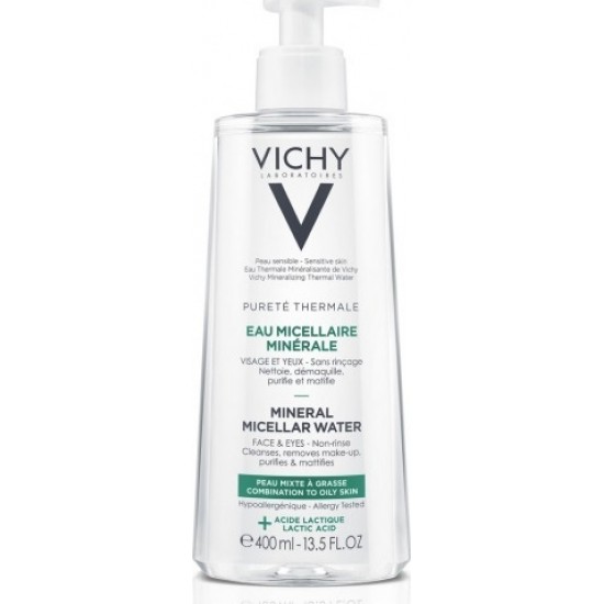 VICHY PURETE THERMALE MICELAR WATER OILY ΓΙΑ ΜΙΚΤΕΣ- ΛΙΠΑΡΕΣ ΕΠΙΔΕΡΜΙΔΕΣ 400ml