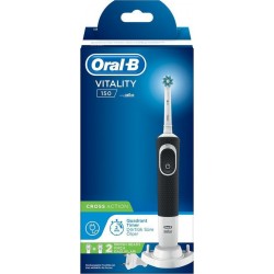 ORAL B ΗΛΕΚΤΡΙΚΗ ΟΔΟΝΤΟΒΟΥΡΤΣΑ VITALITY CROSS ACTION BLACK με 2 κεφαλές Cross Action