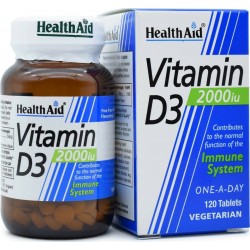 HEALTH AID VITAMIN D3 2000IU 120tabs