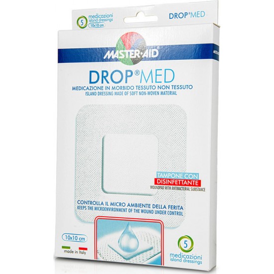 MASTER AID DROP MED 10*10CM 5τεμ. MASTER AID DROP MED 10*10CM 5τεμ.