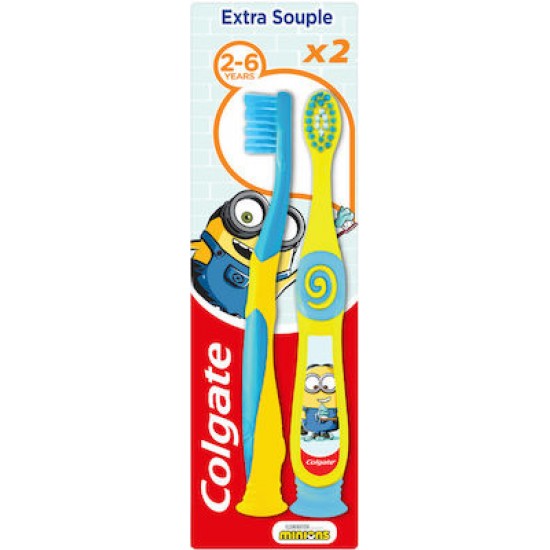 Colgate Παιδική Οδοντόβουρτσα Minions Extra Soft για 2+ χρονών 2τμχ