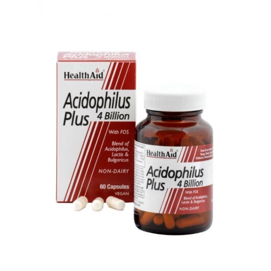 HEALTH AID ACIDOPHILUS PLUS 4 BILLION 60caps