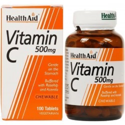 HEALTH AID VITAMIN C CHEWABLE ORANGE 500mg 100tabs