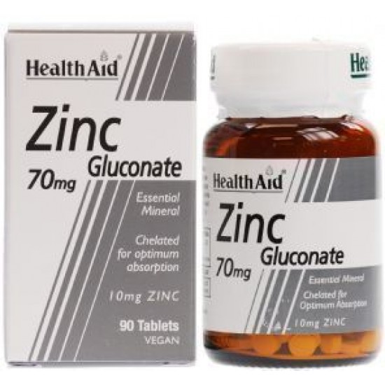 HEALTH AID ZINC GLUCONATE 70mg 90tabs