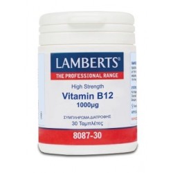 LAMBERTS VITAMIN B12 1000μg (METHILCOBALAMIN) 30tabs