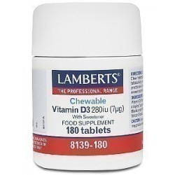LAMBERTS VITAMIN D3 280i.u. (CHEWABLE) 180tabs